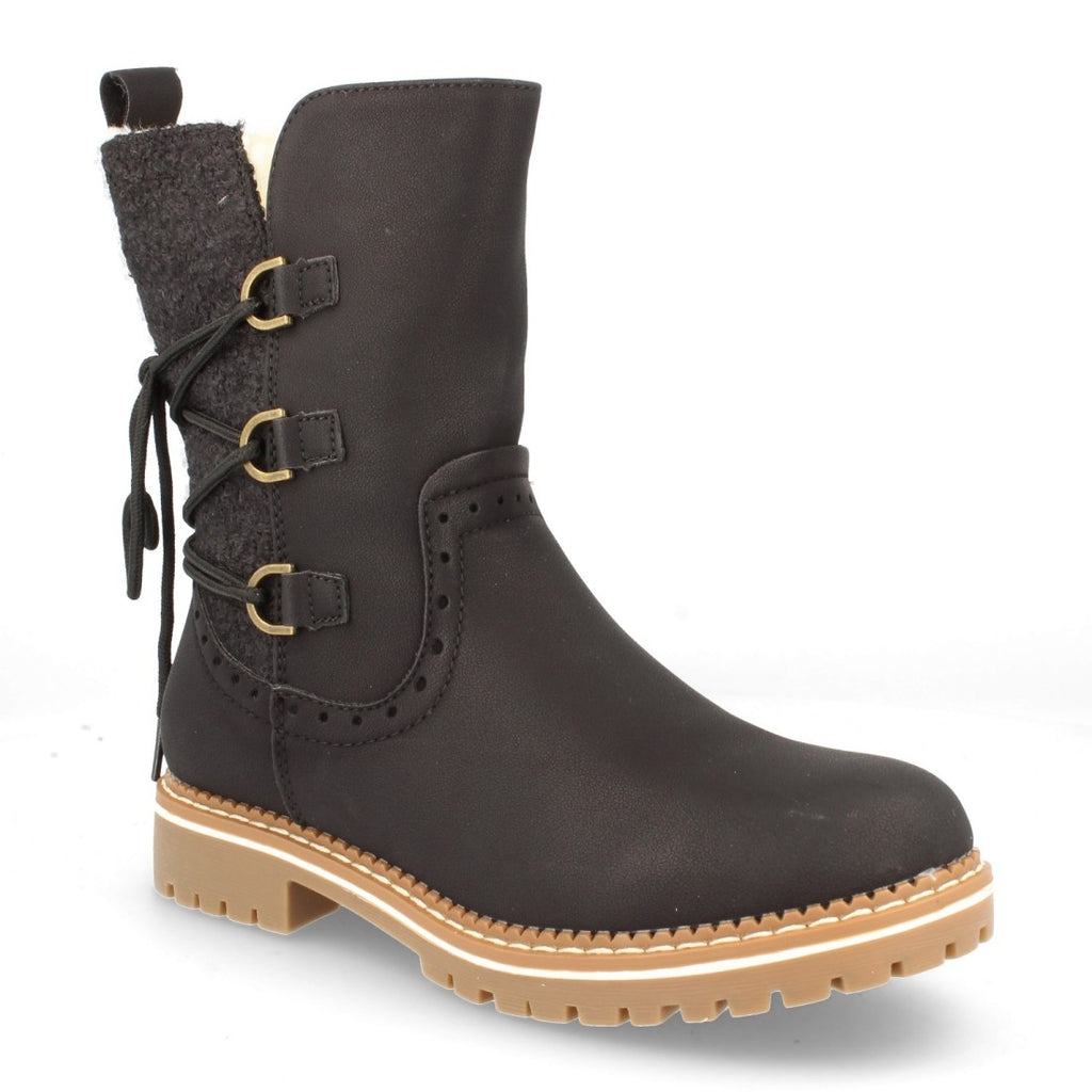 Elegante schwarze Stiefel Herbst-Winter