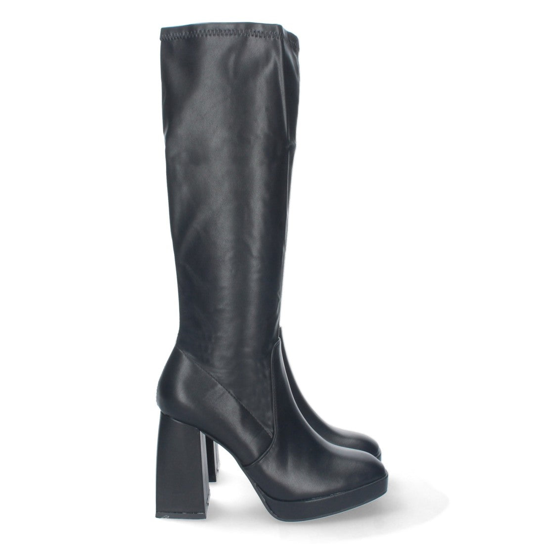 Elegante schwarze Stiefel mit Absatz