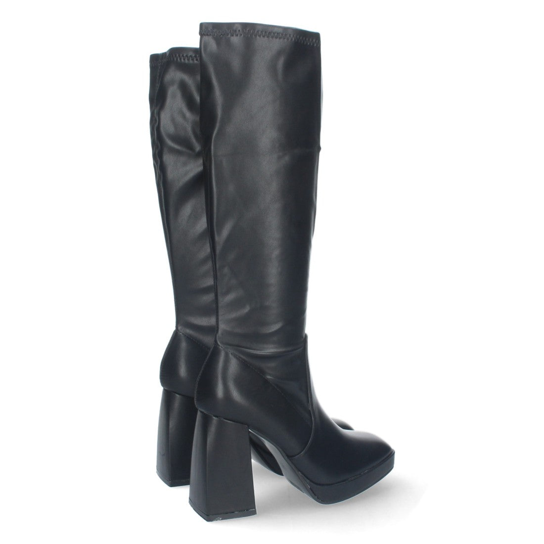 Elegante schwarze Stiefel mit Absatz