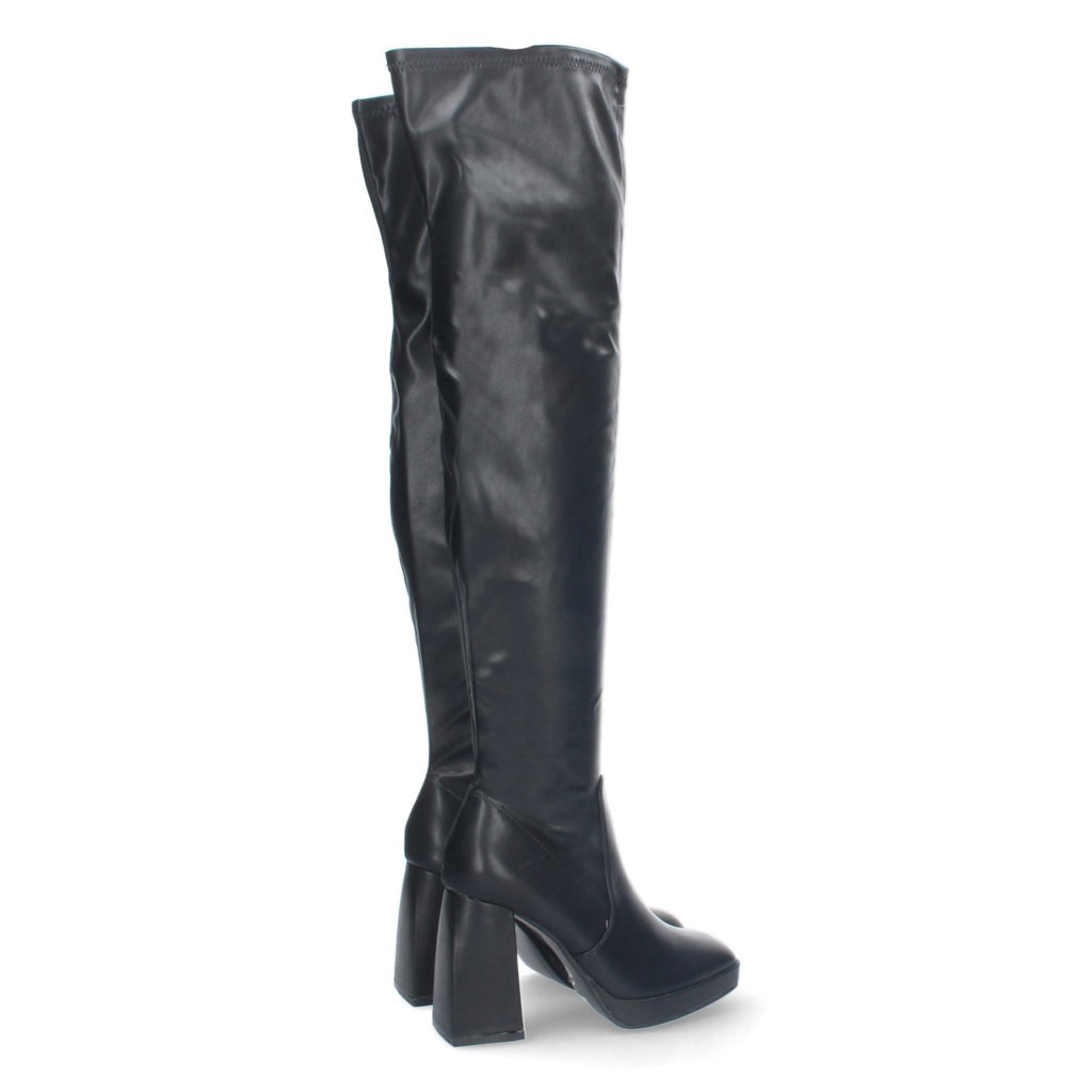 Elegante schwarze Stiefel mit Absatz