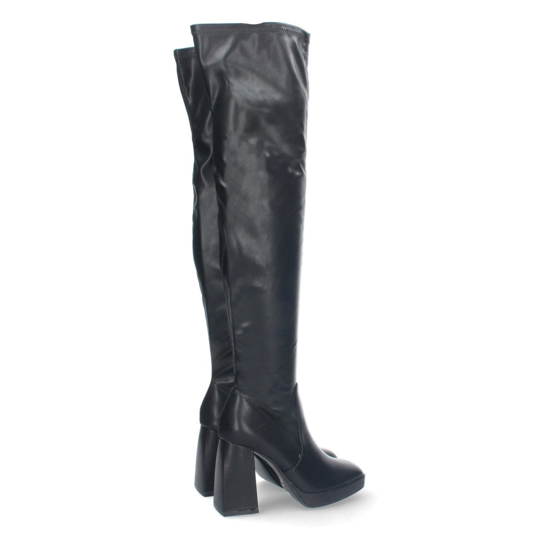 Elegante schwarze Stiefel mit Absatz
