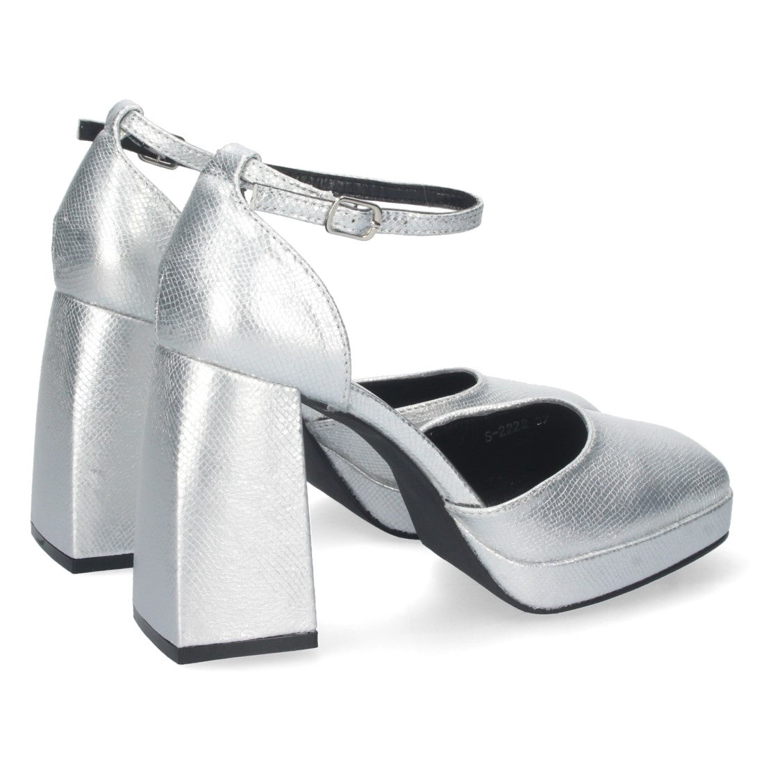 Sandalias Plateadas Mujer Elegantes Fiesta