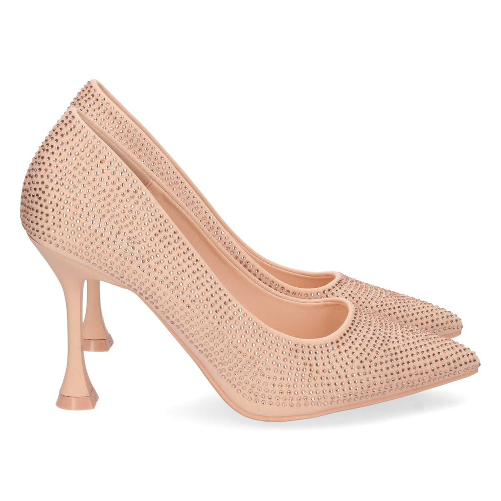 Zapatos de Tacón Champagne Sofisticados Fiesta Mujer