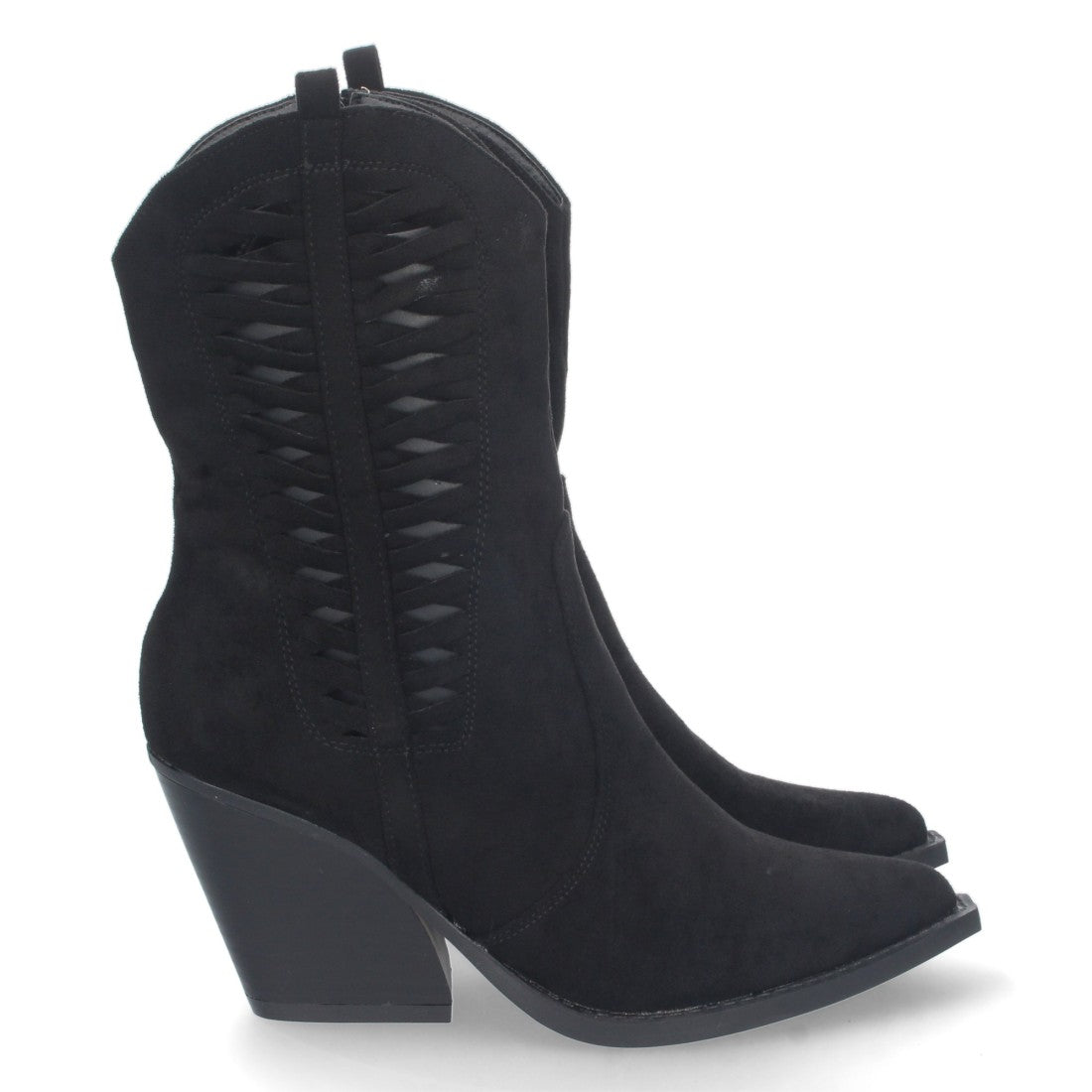 Elegante schwarze Stiefel mit Absatz