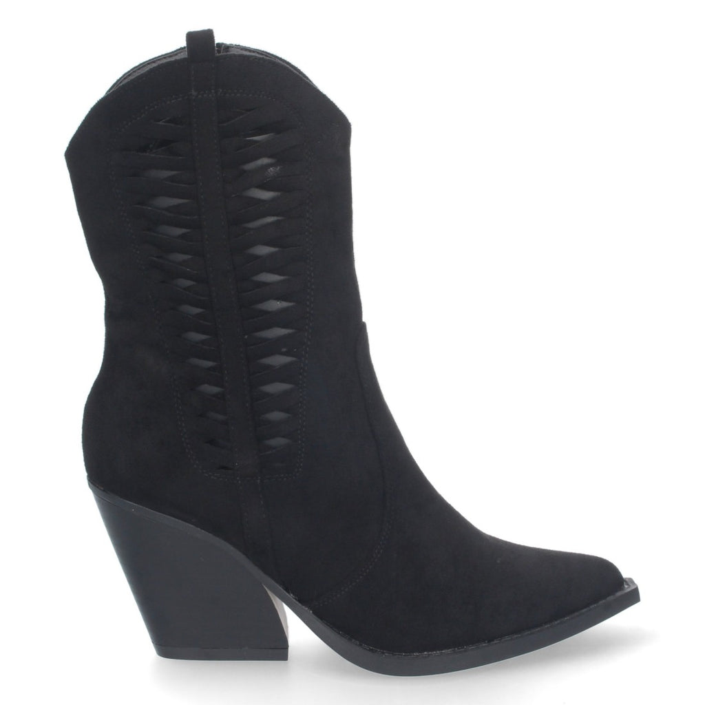Elegante schwarze Stiefel mit Absatz
