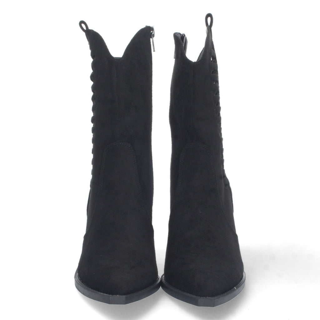 Elegante schwarze Stiefel mit Absatz
