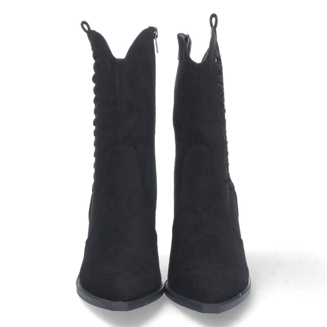 Elegante schwarze Stiefel mit Absatz