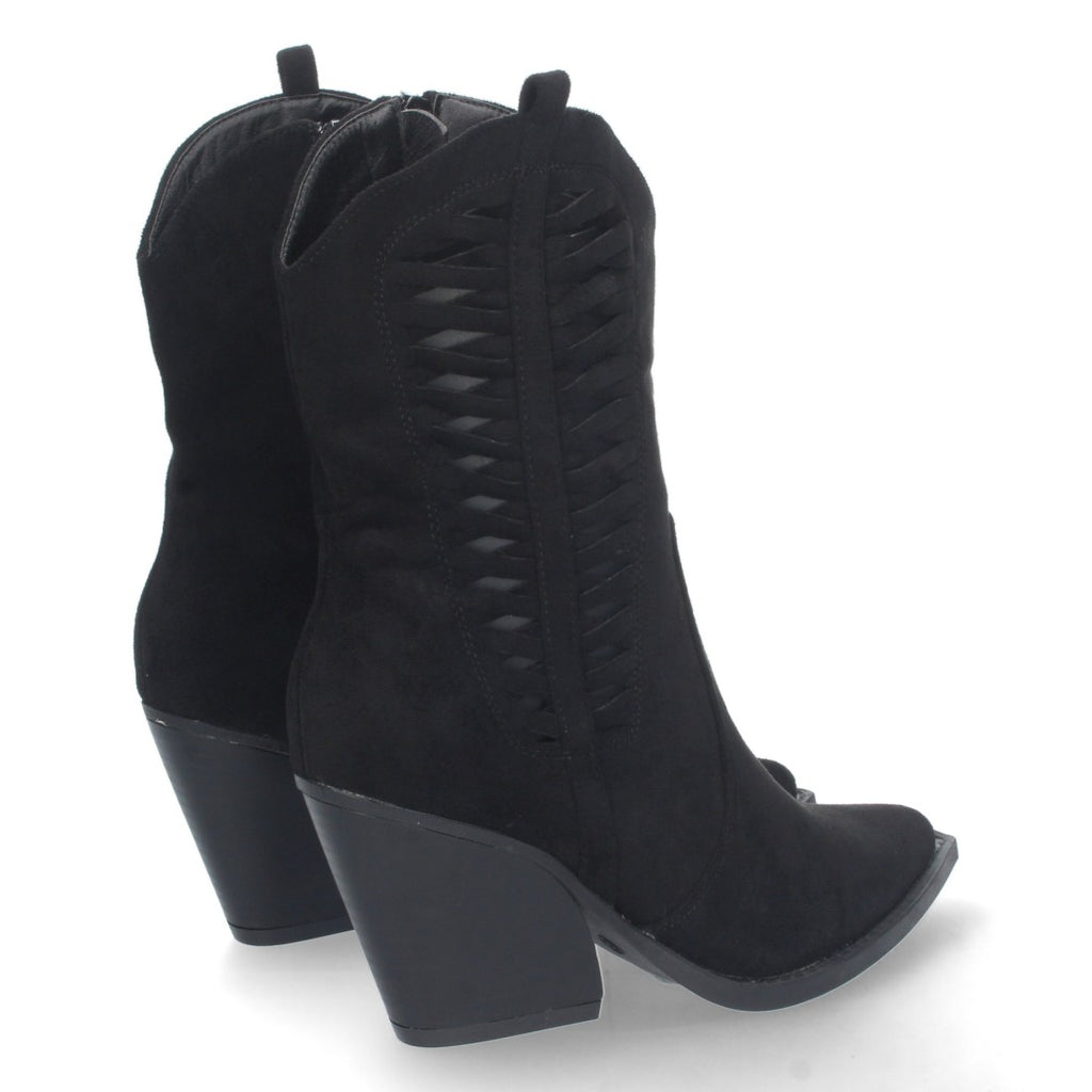 Elegante schwarze Stiefel mit Absatz