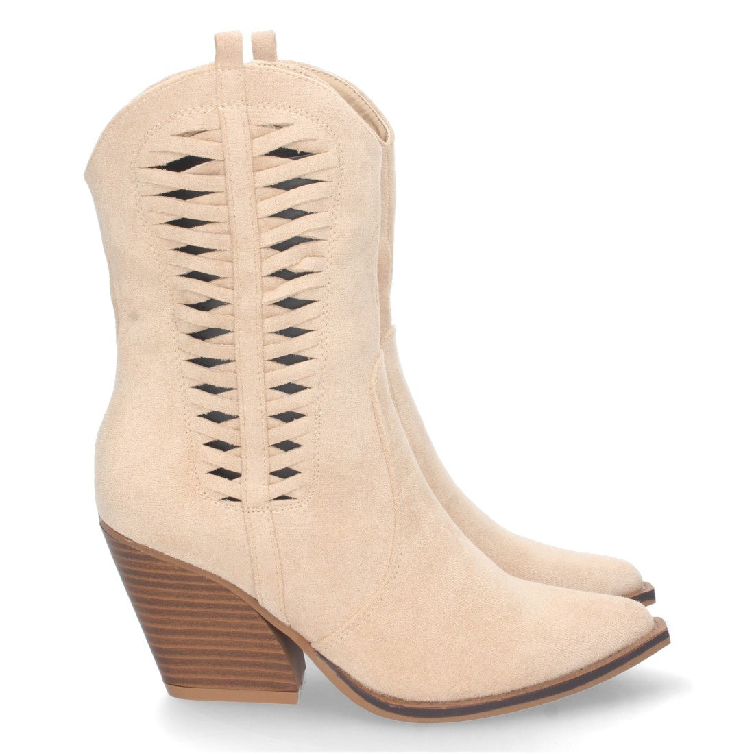 Elegante beige hochhackige Stiefel