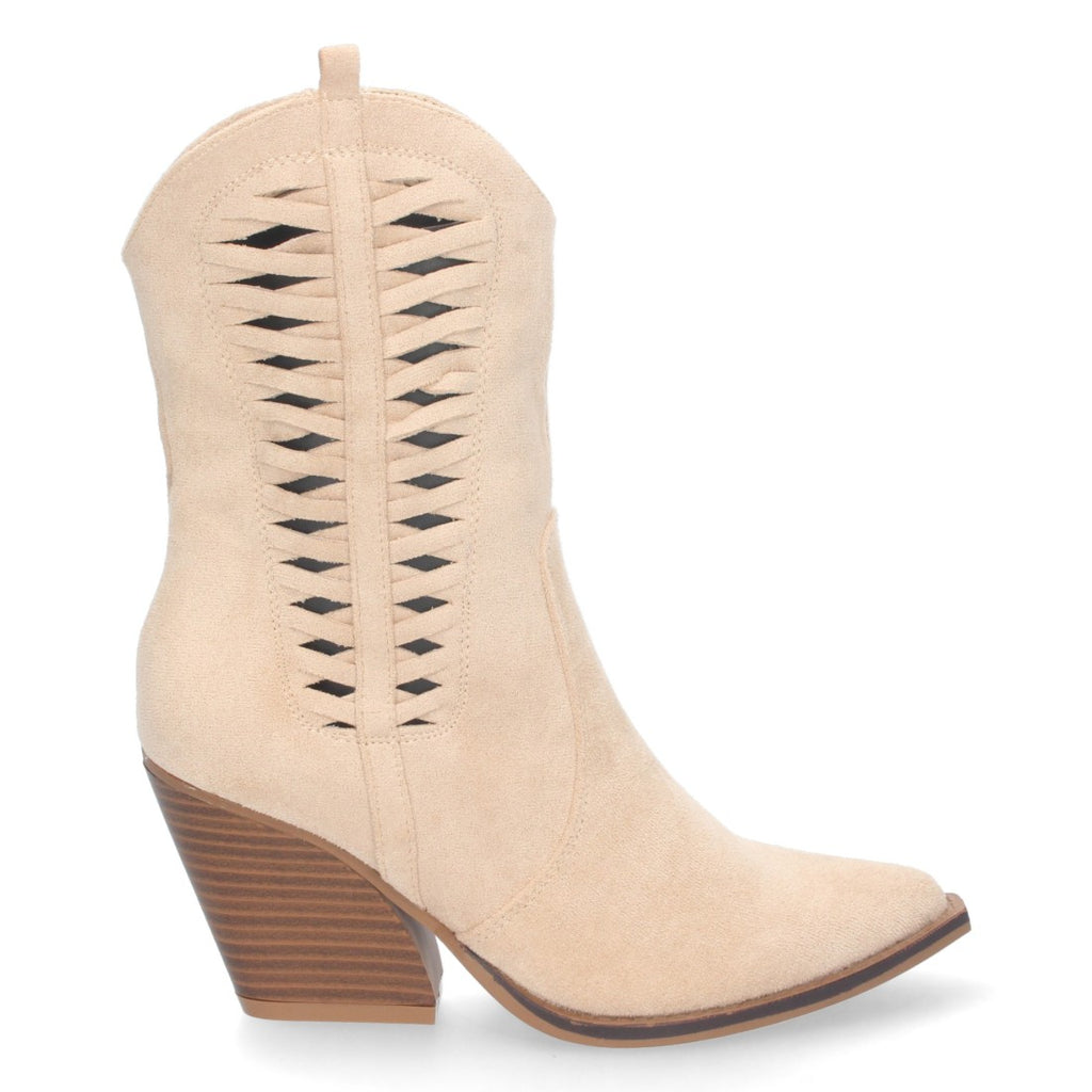 Elegante beige hochhackige Stiefel