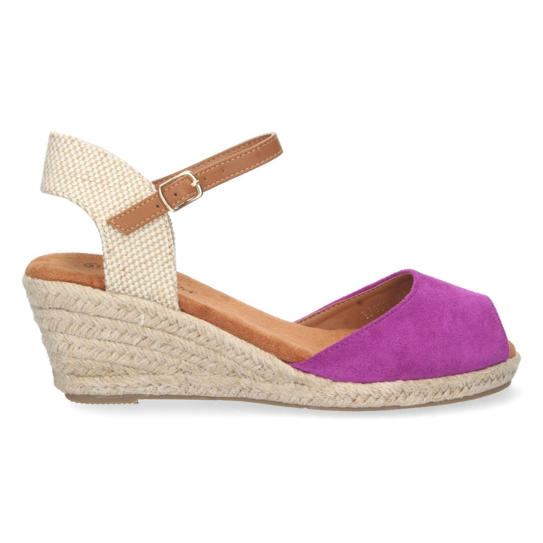 Sandalias Lila Mujer Cuña Yute Valenciana Pala Abierta