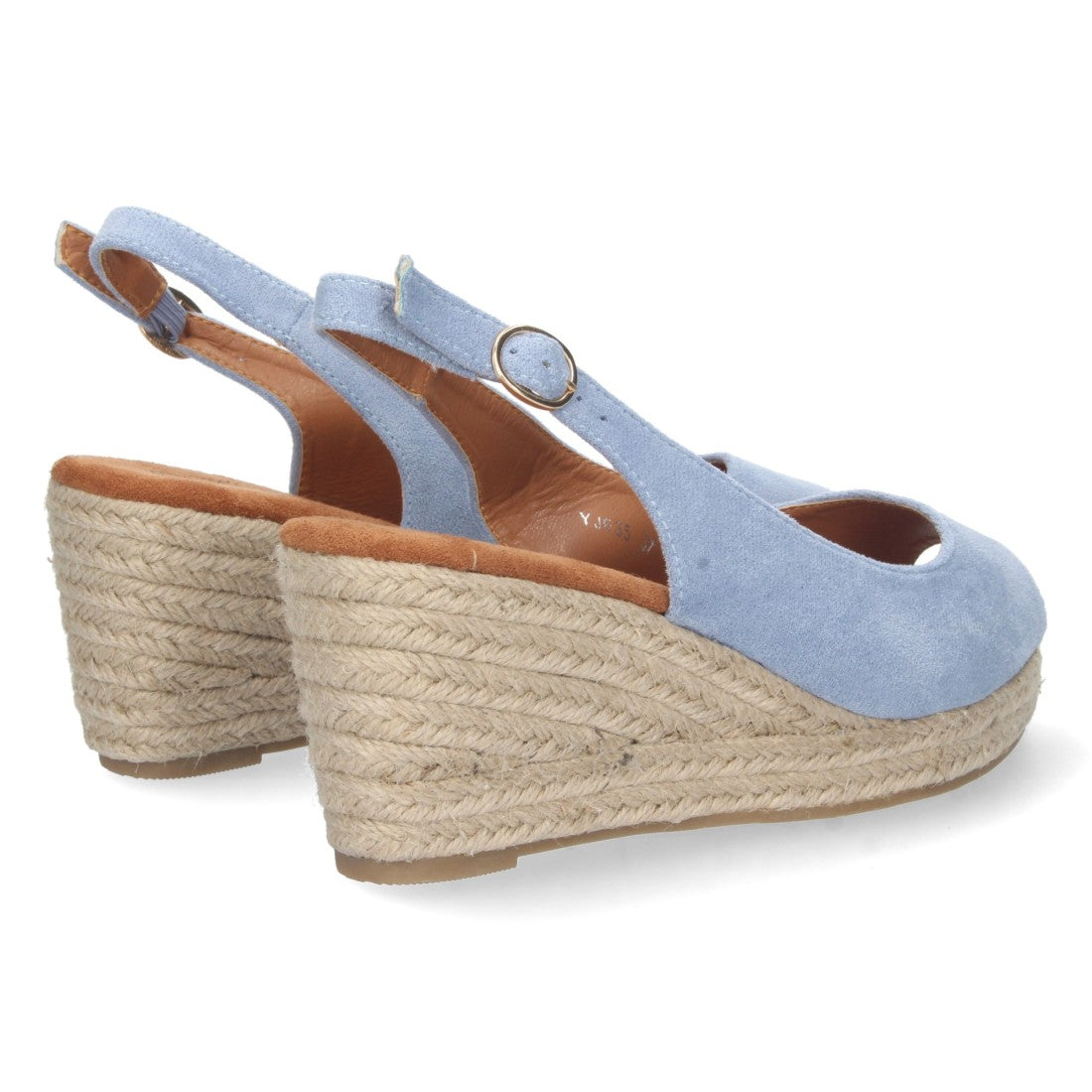 Sandalias Azules Mujer Cuña Yute Punta Abierta Elegantes