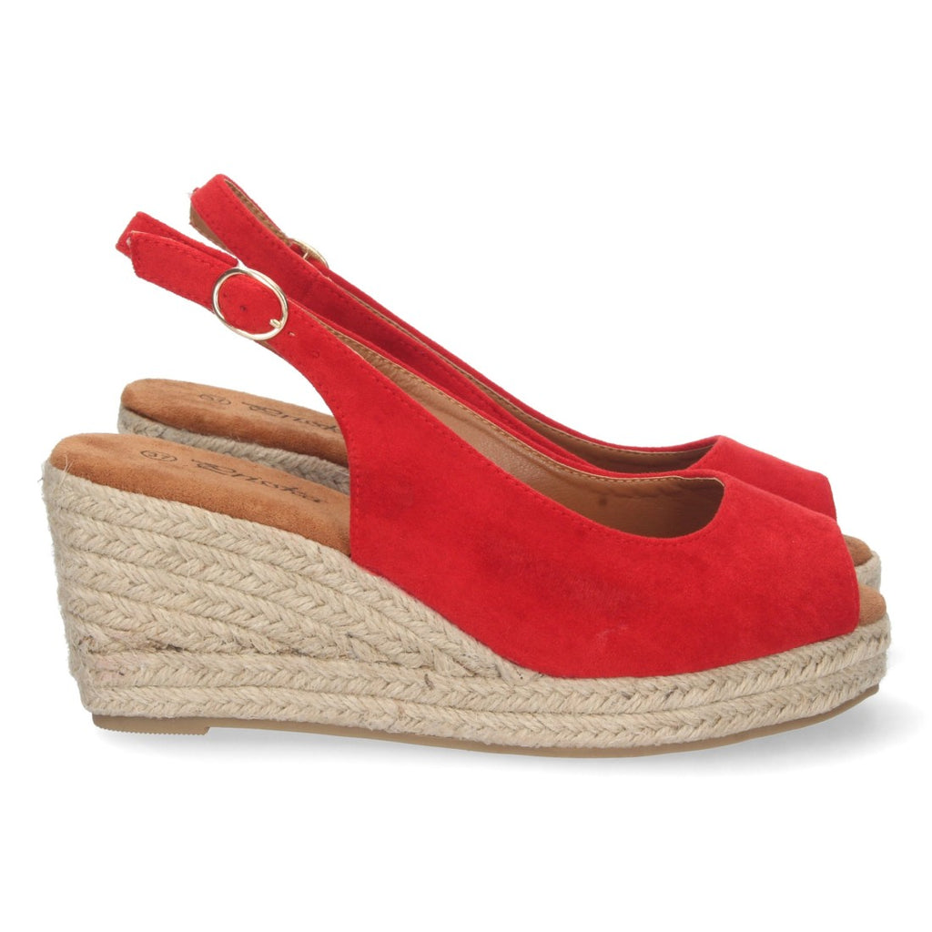Sandalias Rojas Mujer Verano Elegantes