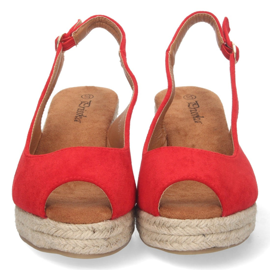 Sandalias Rojas Mujer Verano Elegantes