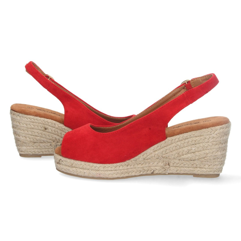 Sandalias Rojas Mujer Verano Elegantes