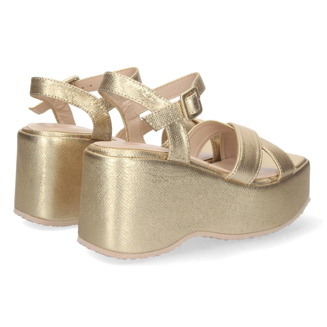 Sandalias Doradas Mujer Elegantes Fiesta