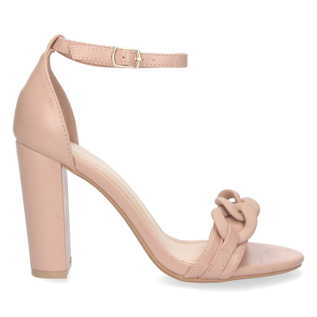 Elegante, bequeme rosa Sandalen mit Absatz für Partys und Hochzeiten