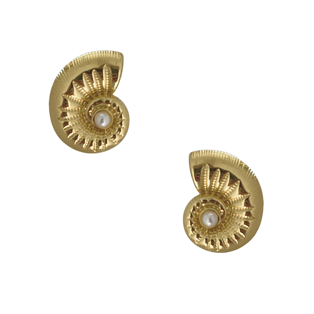 Pendientes Seashell Perla