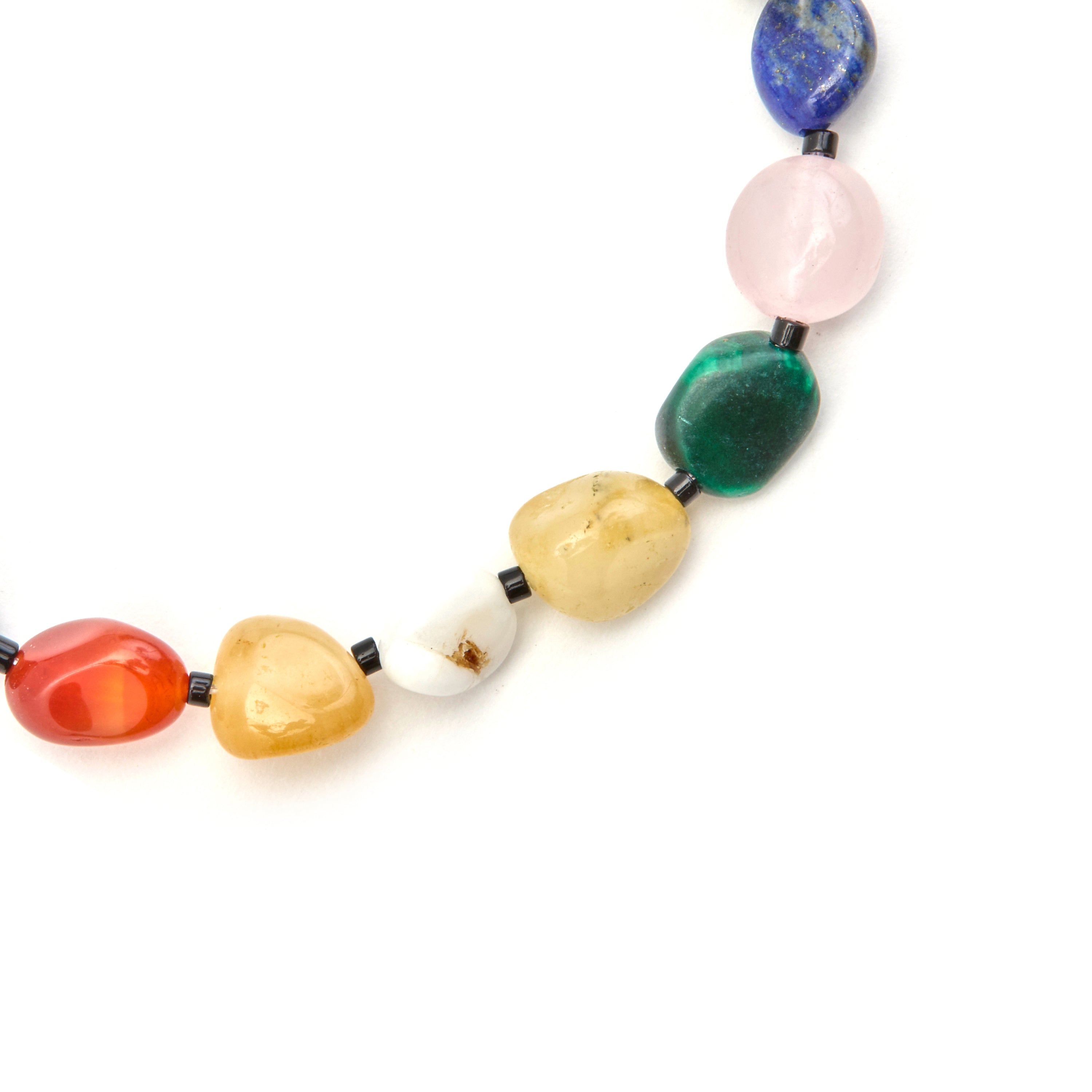 Pulsera con Multicolor Piedra Natural acabado oro 18k - Ilisen