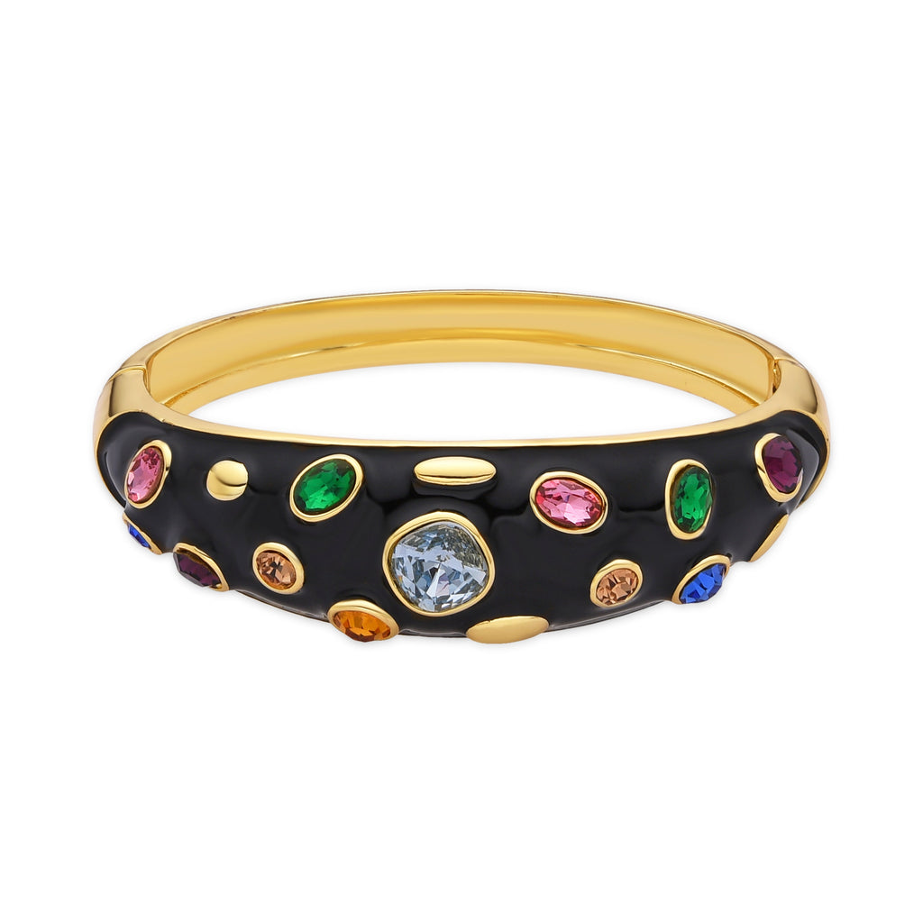 Pulsera con Lacado Negro acabado oro 18k - Yever