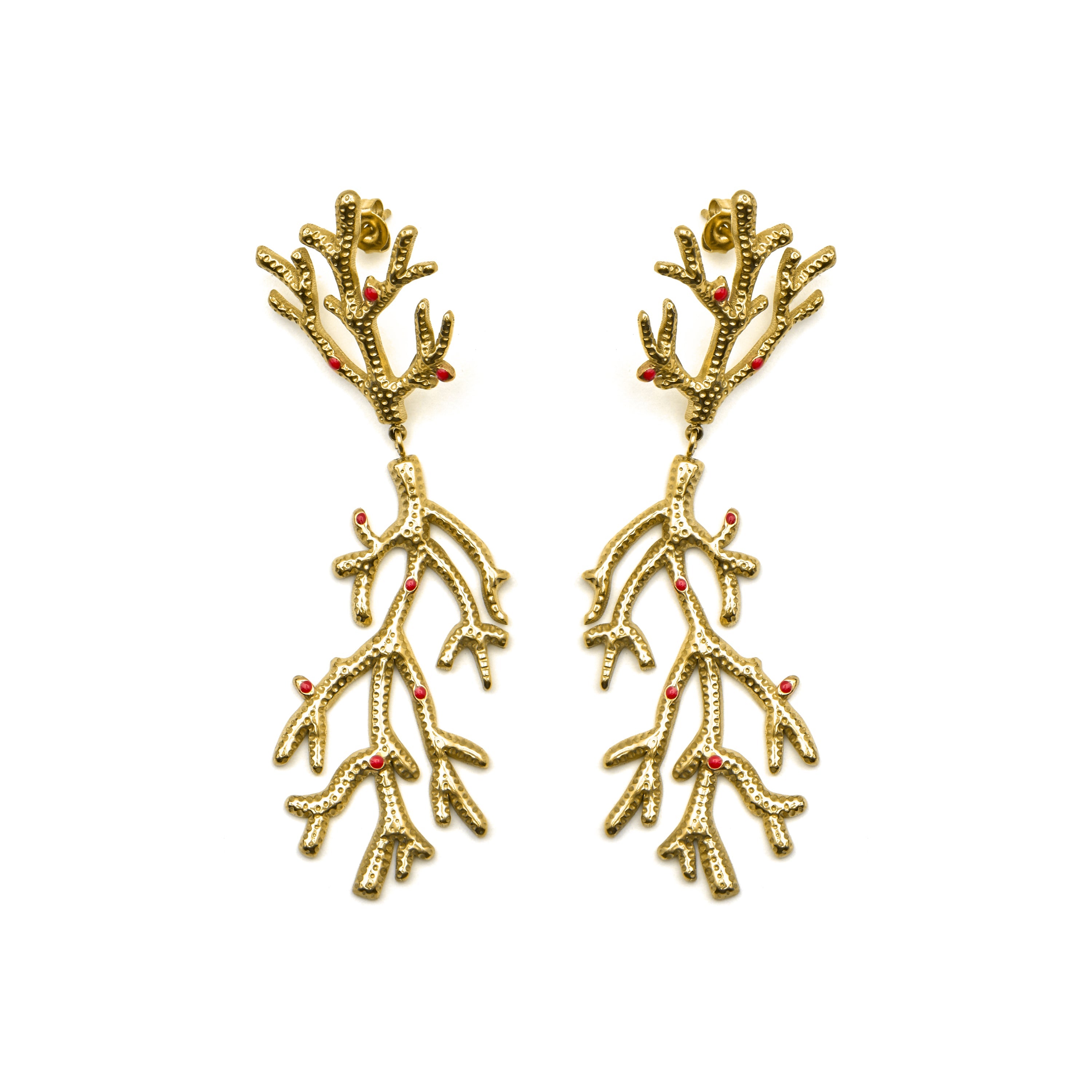 Pendientes acabado oro 18k - Ikuzol