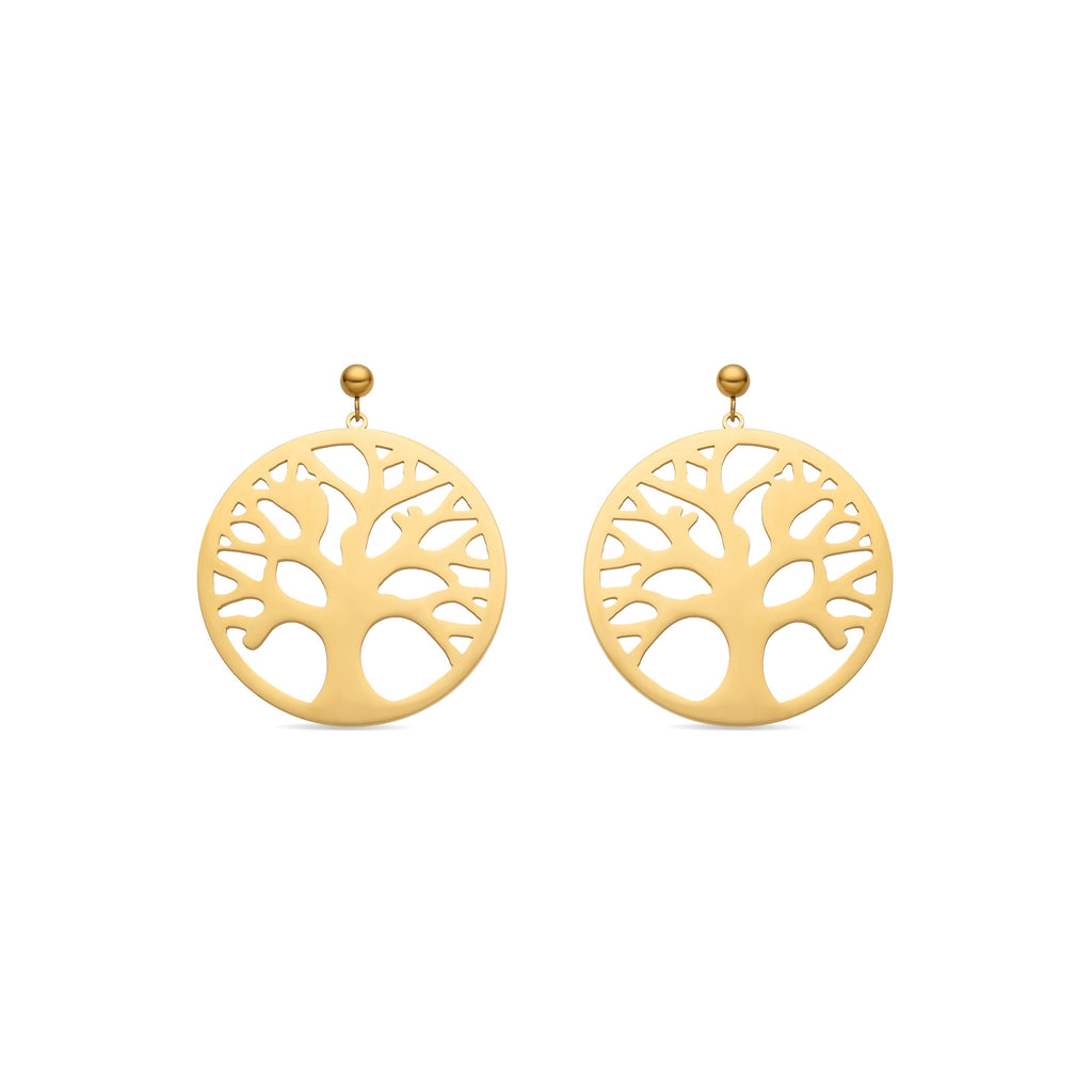 Pendientes acabado oro 18k - Konssa