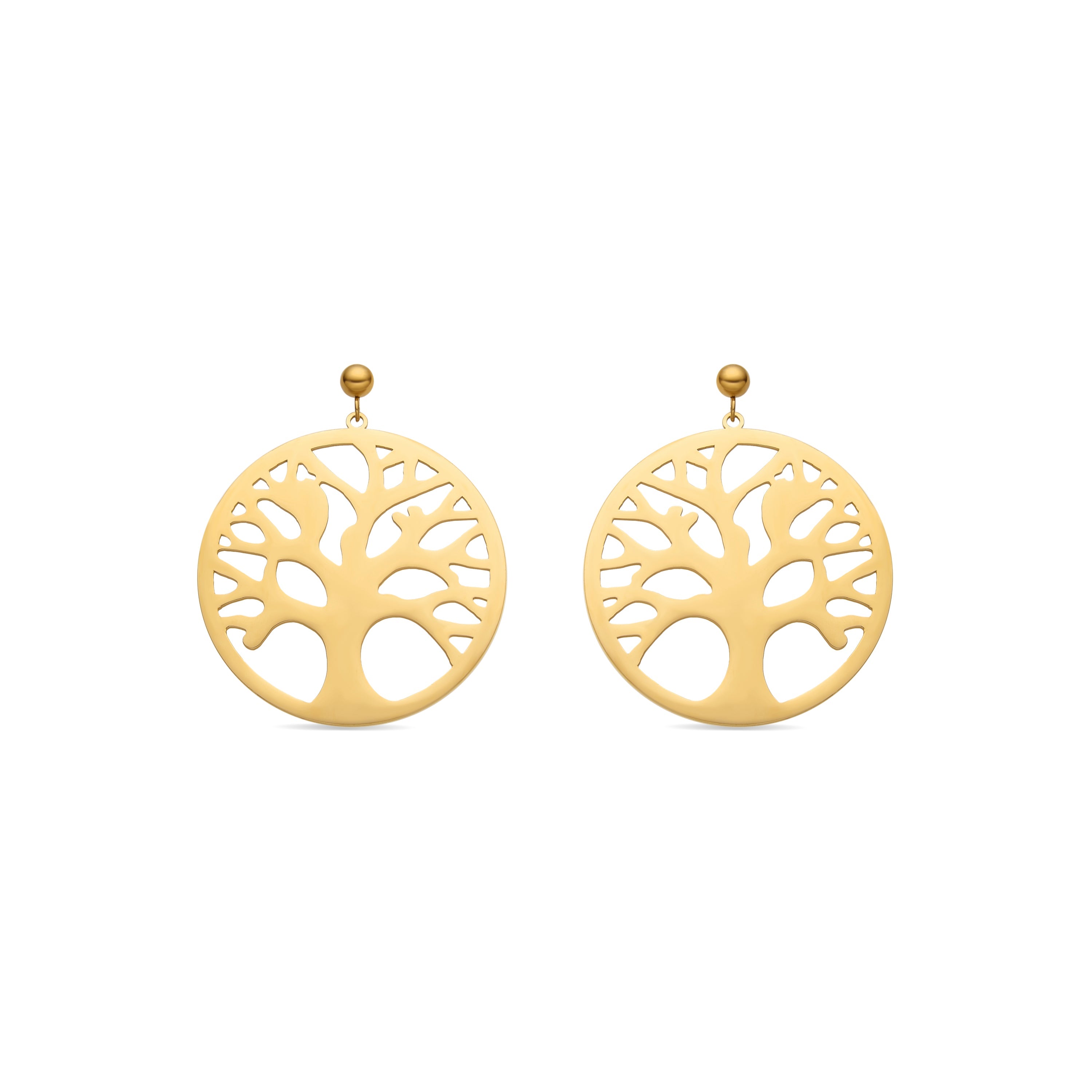 Pendientes acabado oro 18k - Konssa