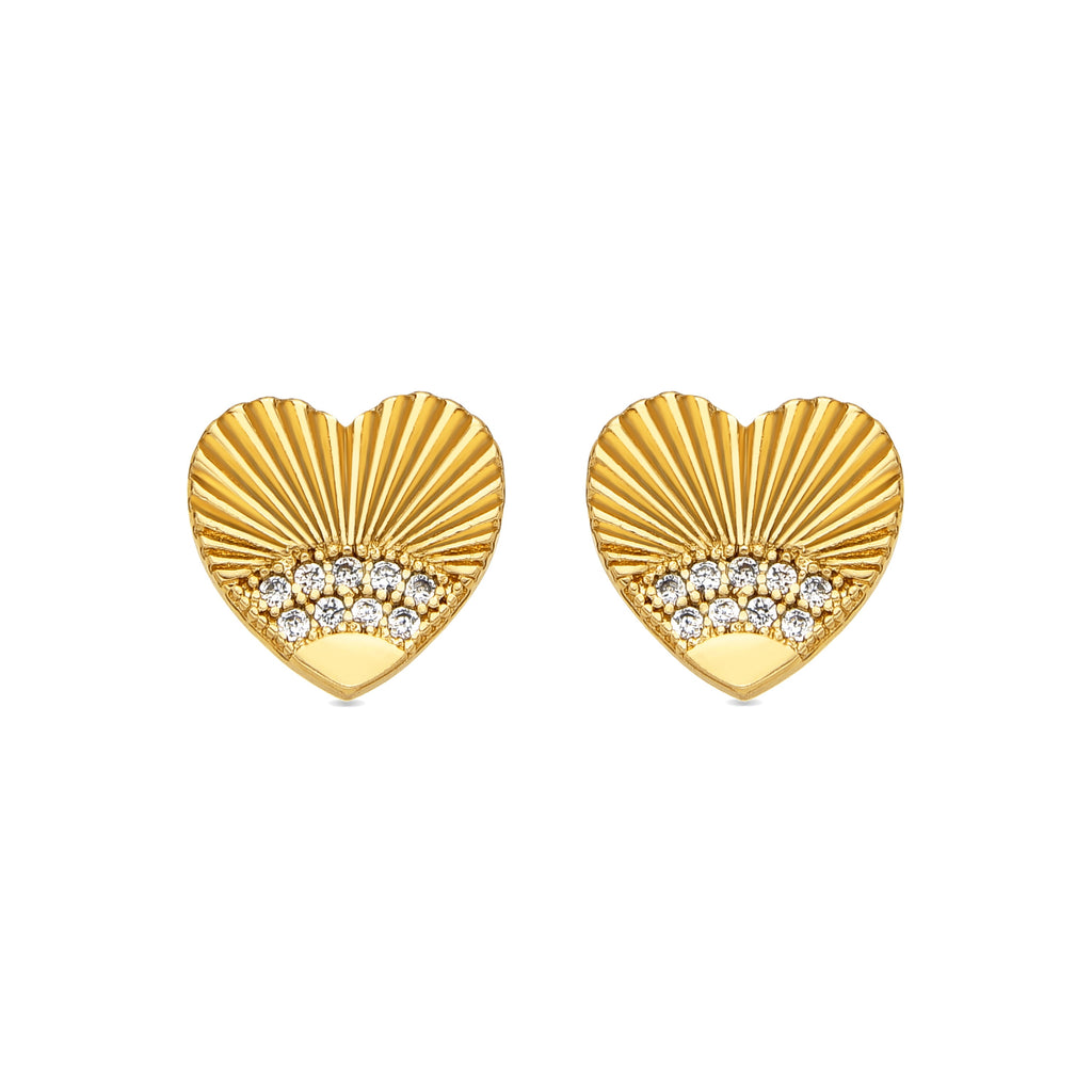 Pendientes con Circonita Brillante acabado oro 18k - Kripo