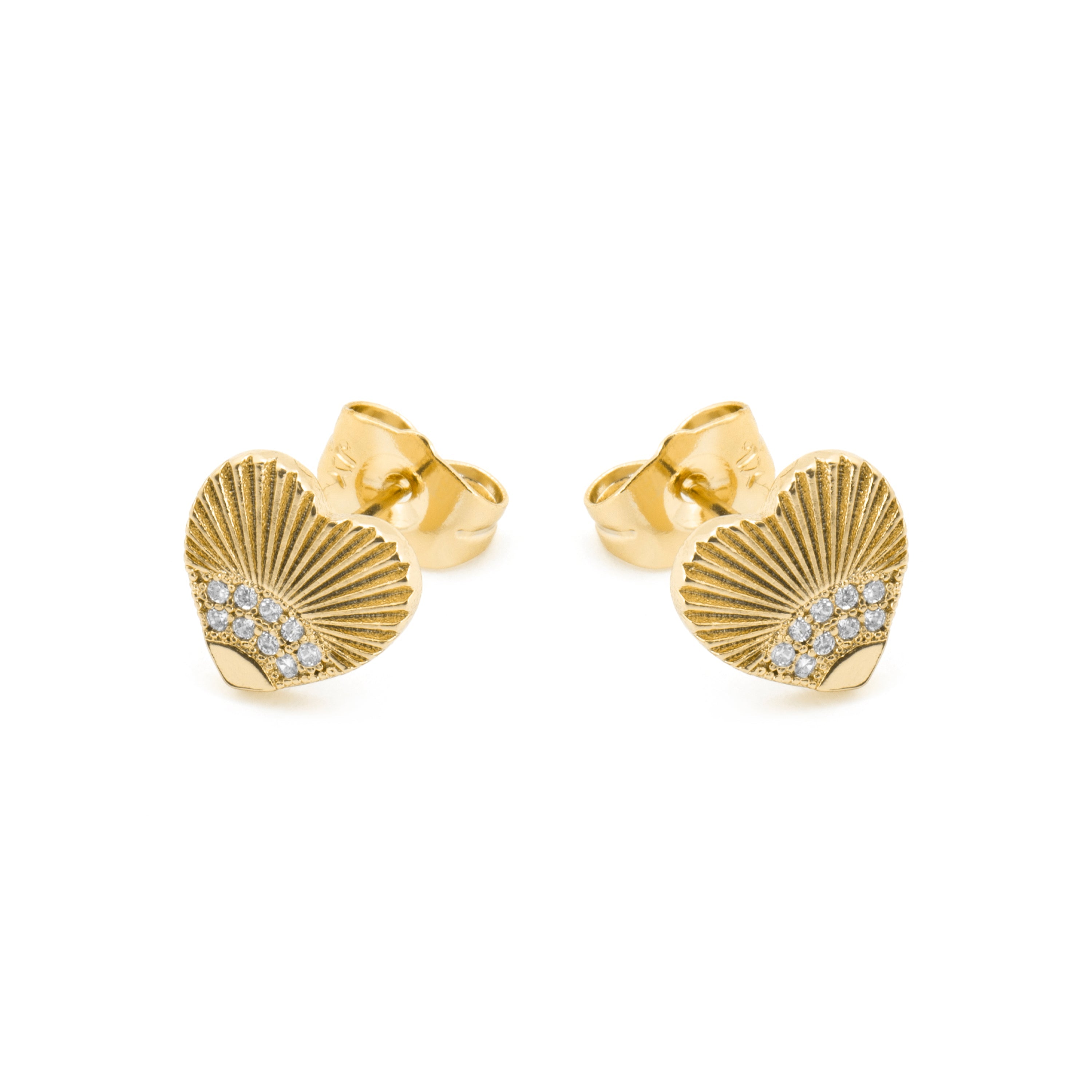 Pendientes con Circonita Brillante acabado oro 18k - Kripo