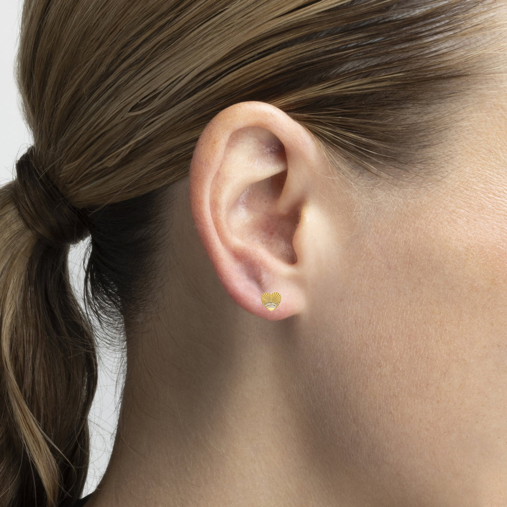 Pendientes con Circonita Brillante acabado oro 18k - Kripo