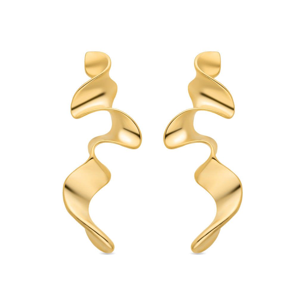 Pendientes acabado oro 18k - Triyie
