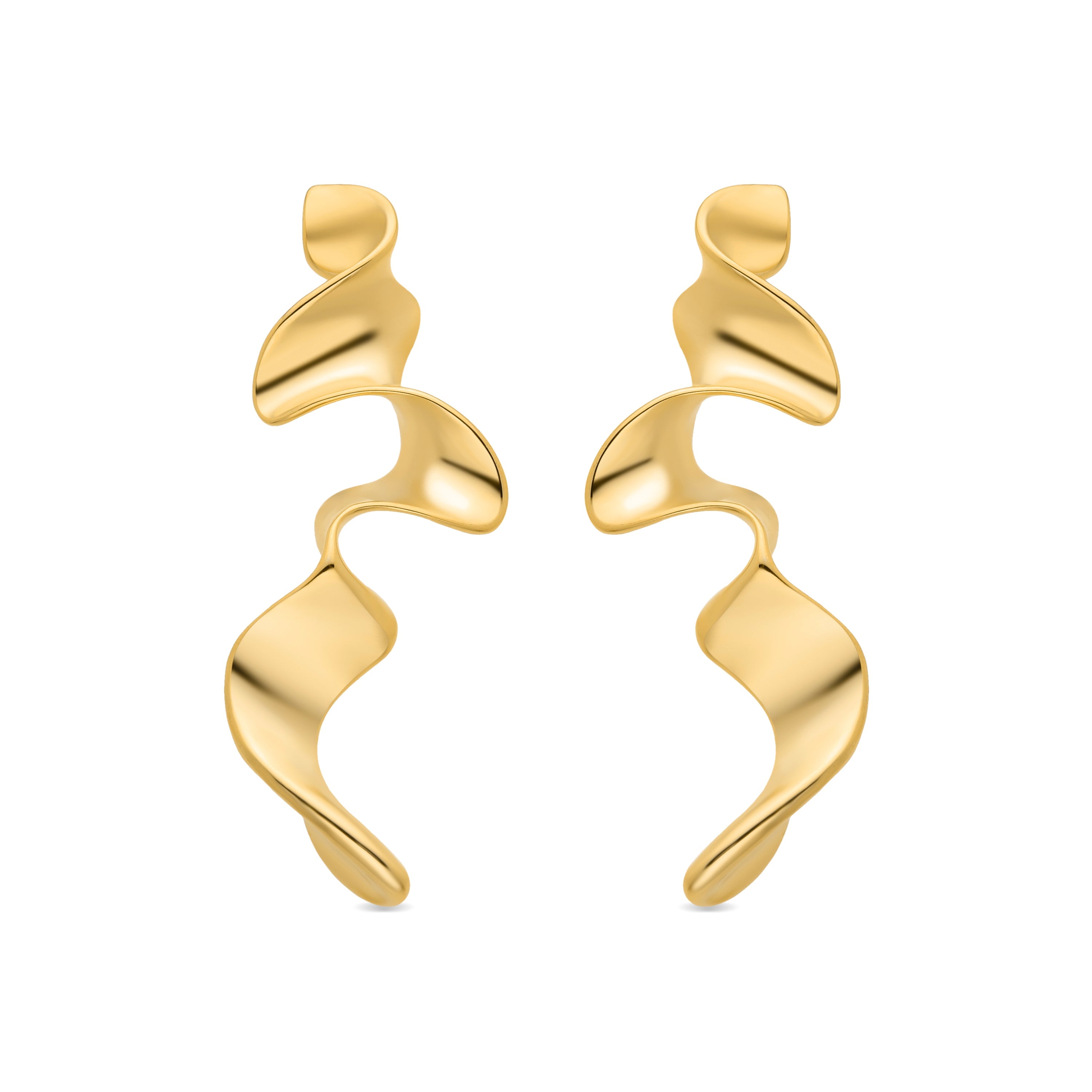 Pendientes acabado oro 18k - Triyie