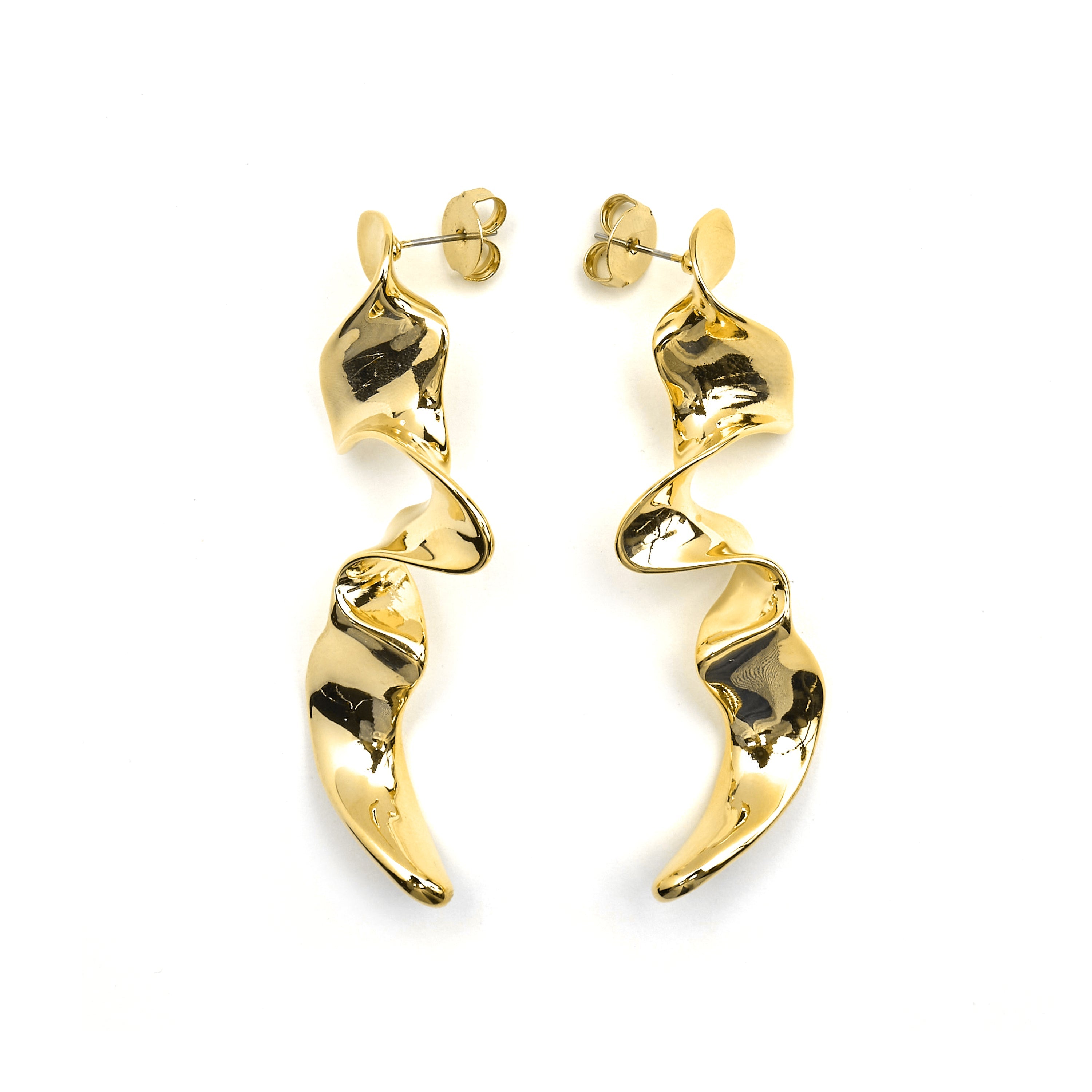 Pendientes acabado oro 18k - Triyie