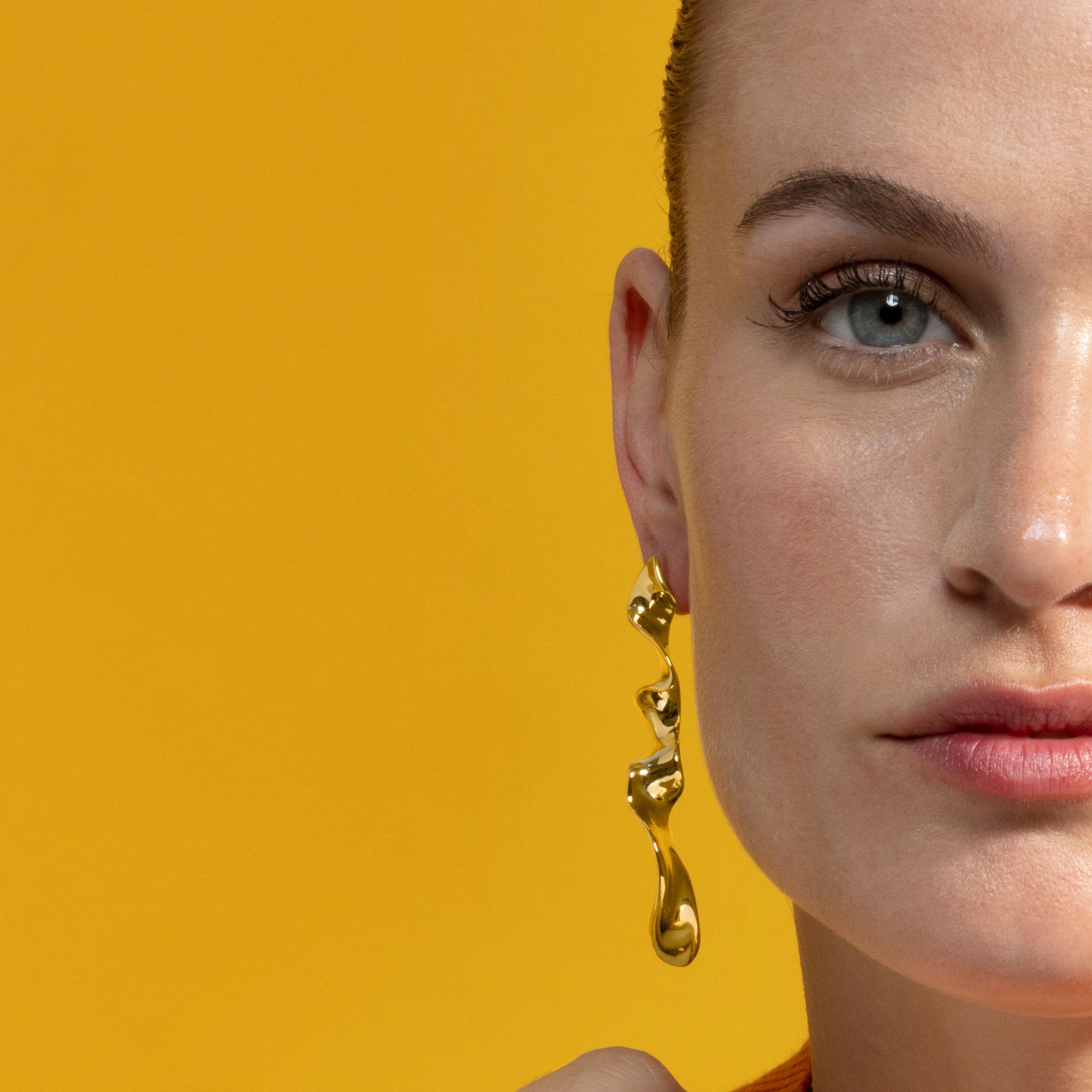 Pendientes acabado oro 18k - Triyie