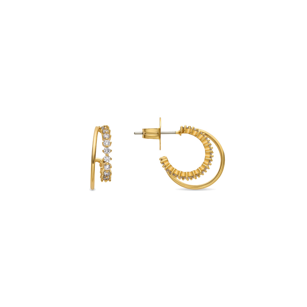 Pendientes con Circonita Brillante acabado oro 18k - Daroti