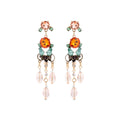 Pendientes con Cristal Multicolor acabado oro 18k - Mormus