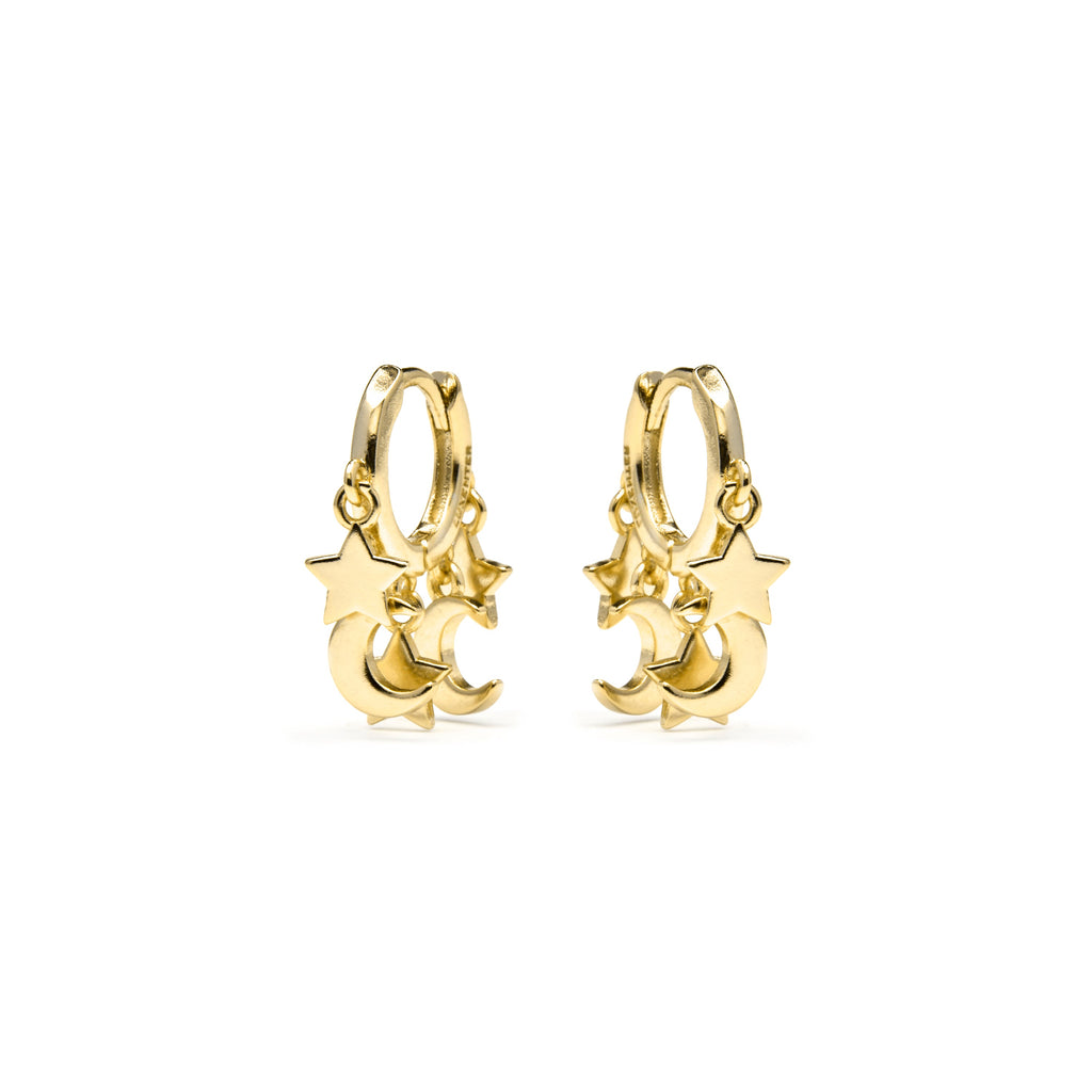 Pendientes acabado oro amarillo de 18k - Praz