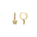 Pendientes con Circonita Brillante acabado oro 18k - Thai