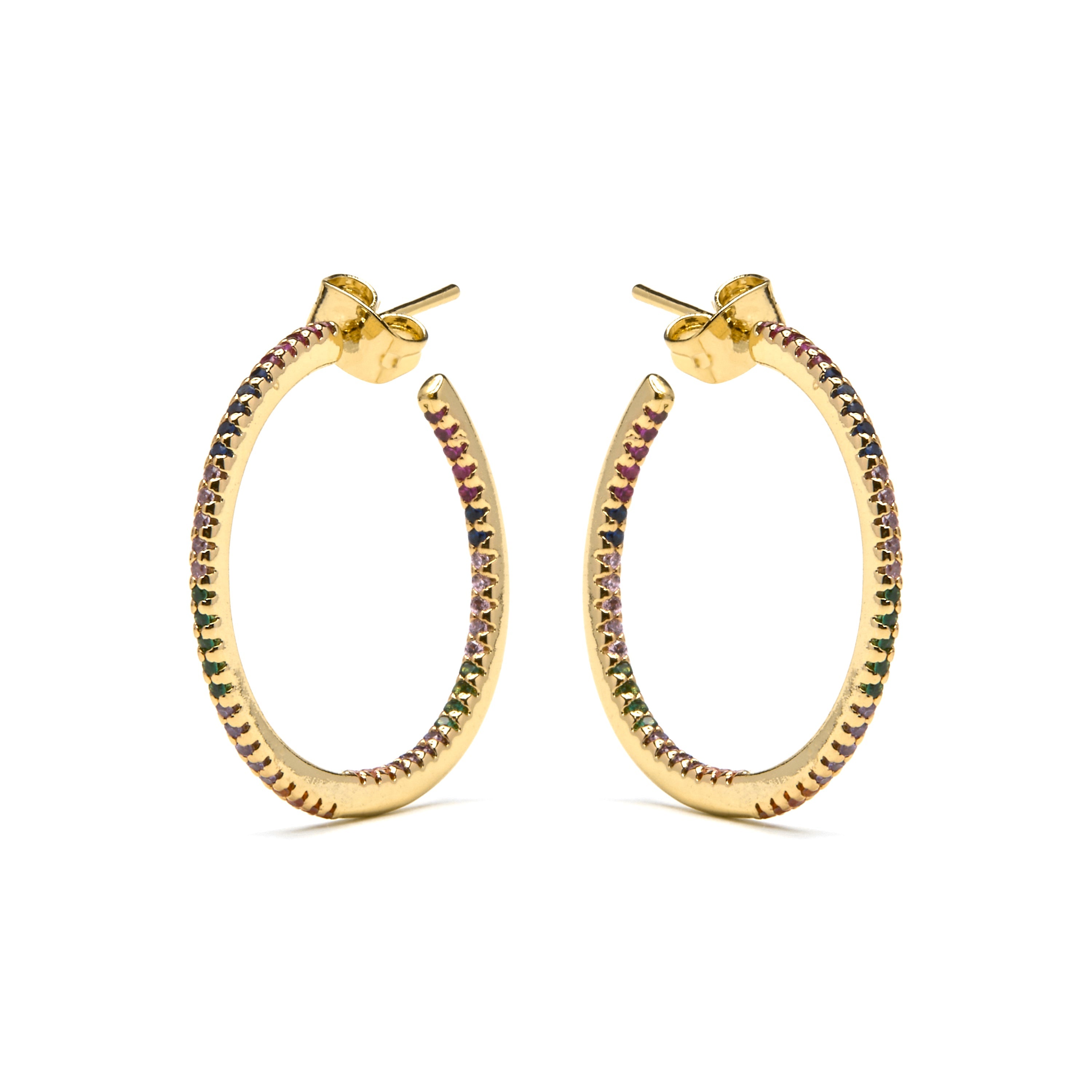 Pendientes con Circonita Brillante acabado oro 18k - Firmou