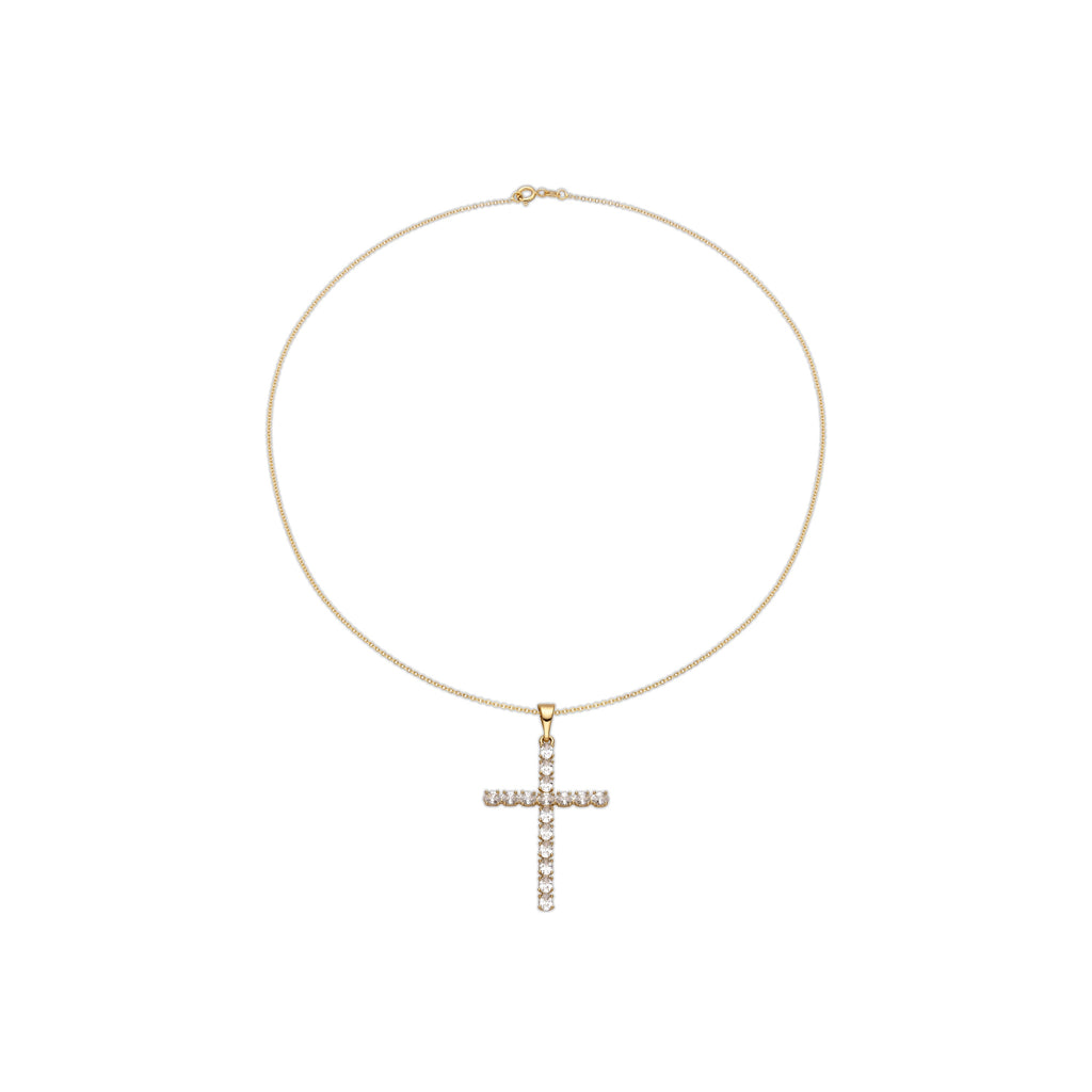 Collar con Circonita Brillante acabado oro 18k - Buteo