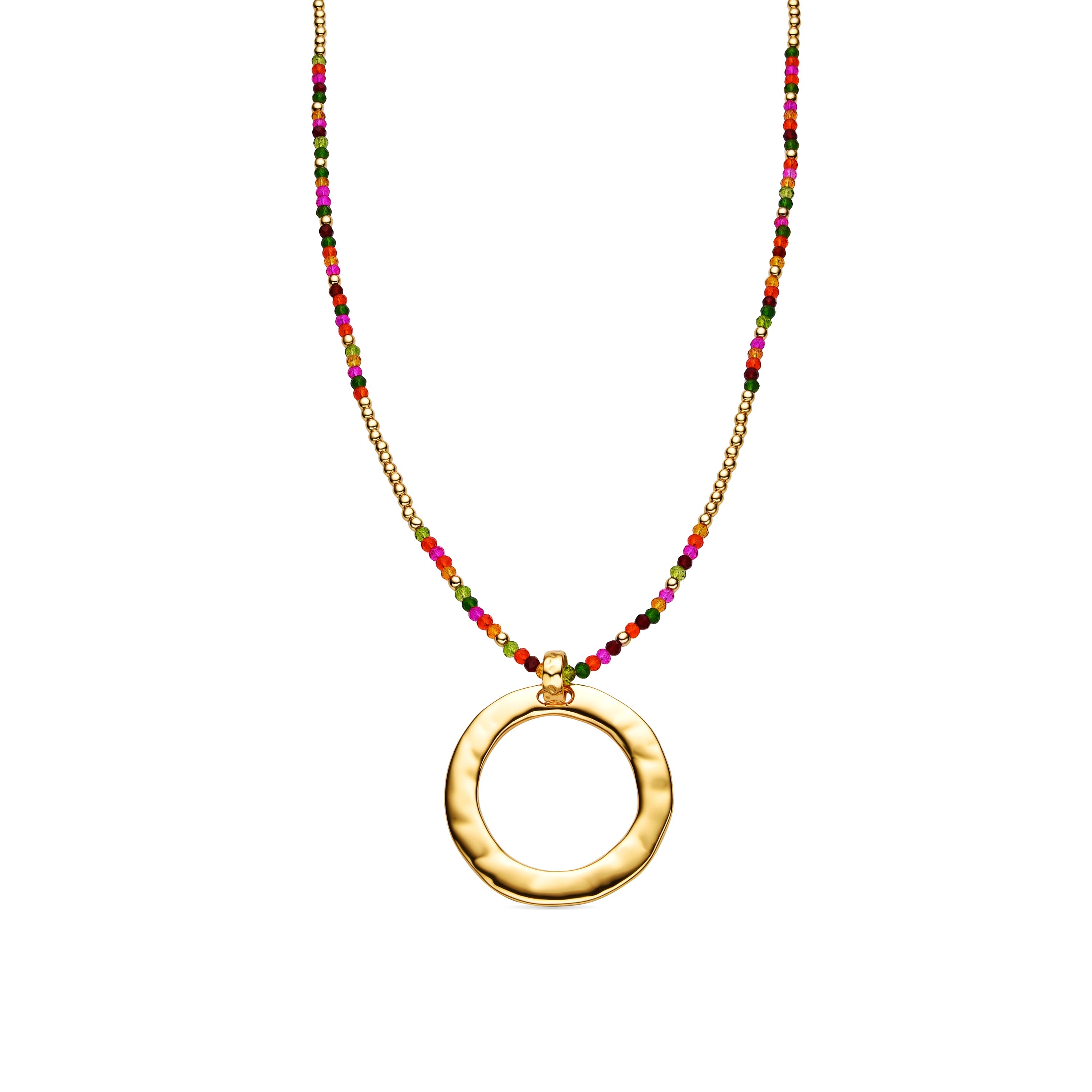 Collar con Cristal Rosa acabado oro 18k - Miota