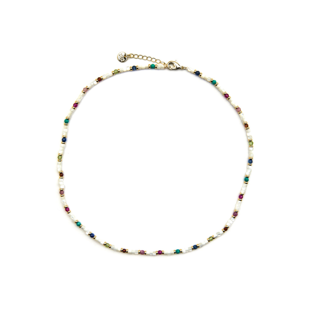 Collar con Madreperla Blanca acabado oro 18k - Xolau