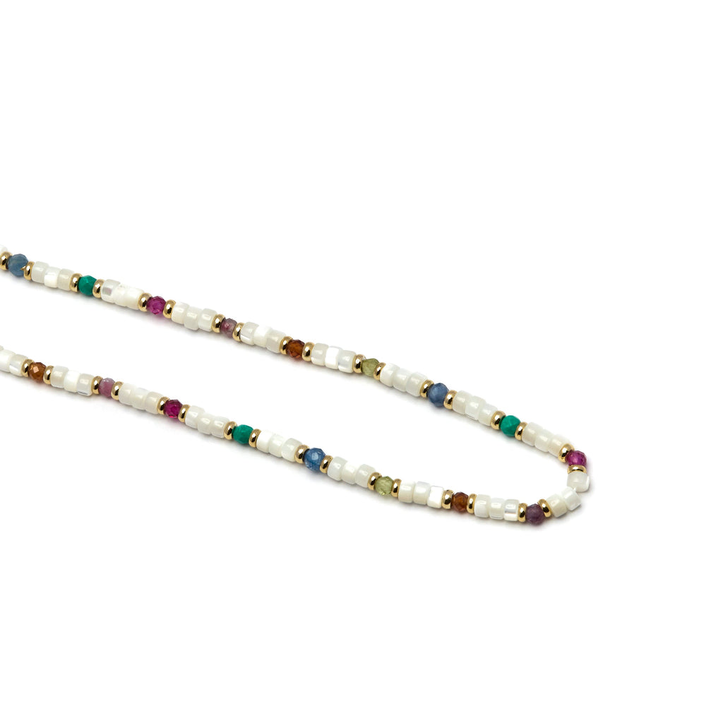 Collar con Madreperla Blanca acabado oro 18k - Xolau