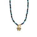 Collar con Lapislazuli Natural acabado oro 18k - Arru
