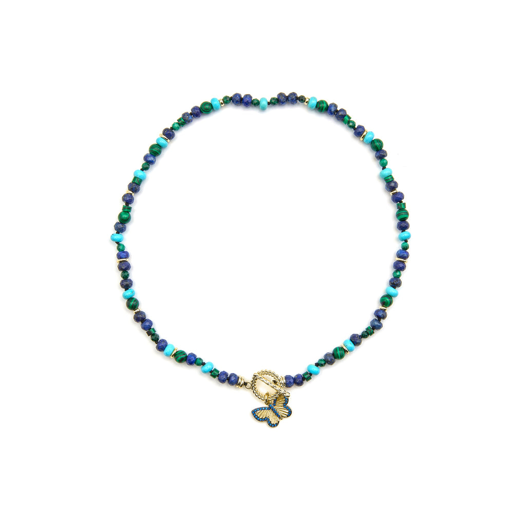 Collar con Lapislazuli Natural acabado oro 18k - Arru