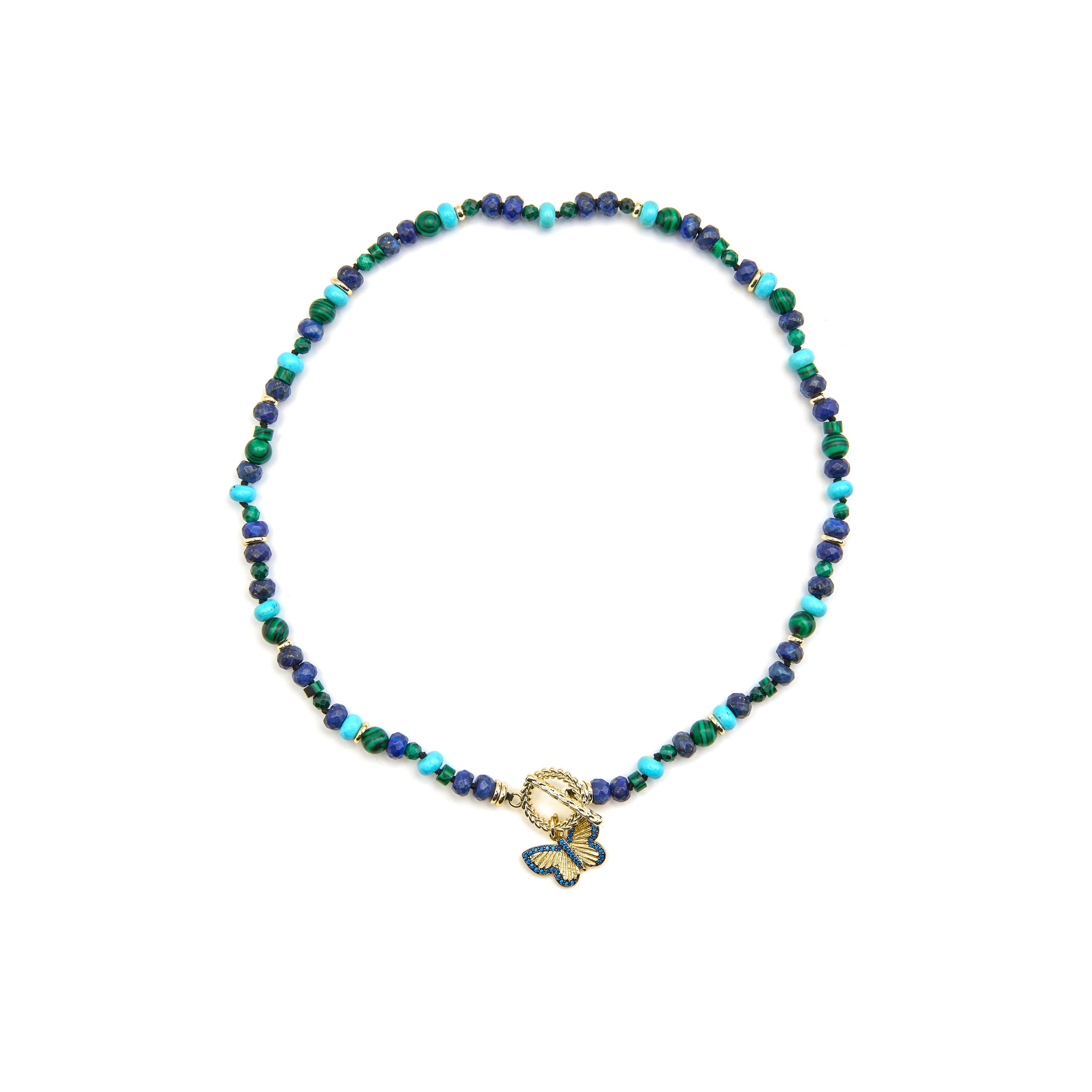 Collar con Lapislazuli Natural acabado oro 18k - Arru