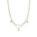 Collar con Cristal Azul acabado oro 18k - Zinli
