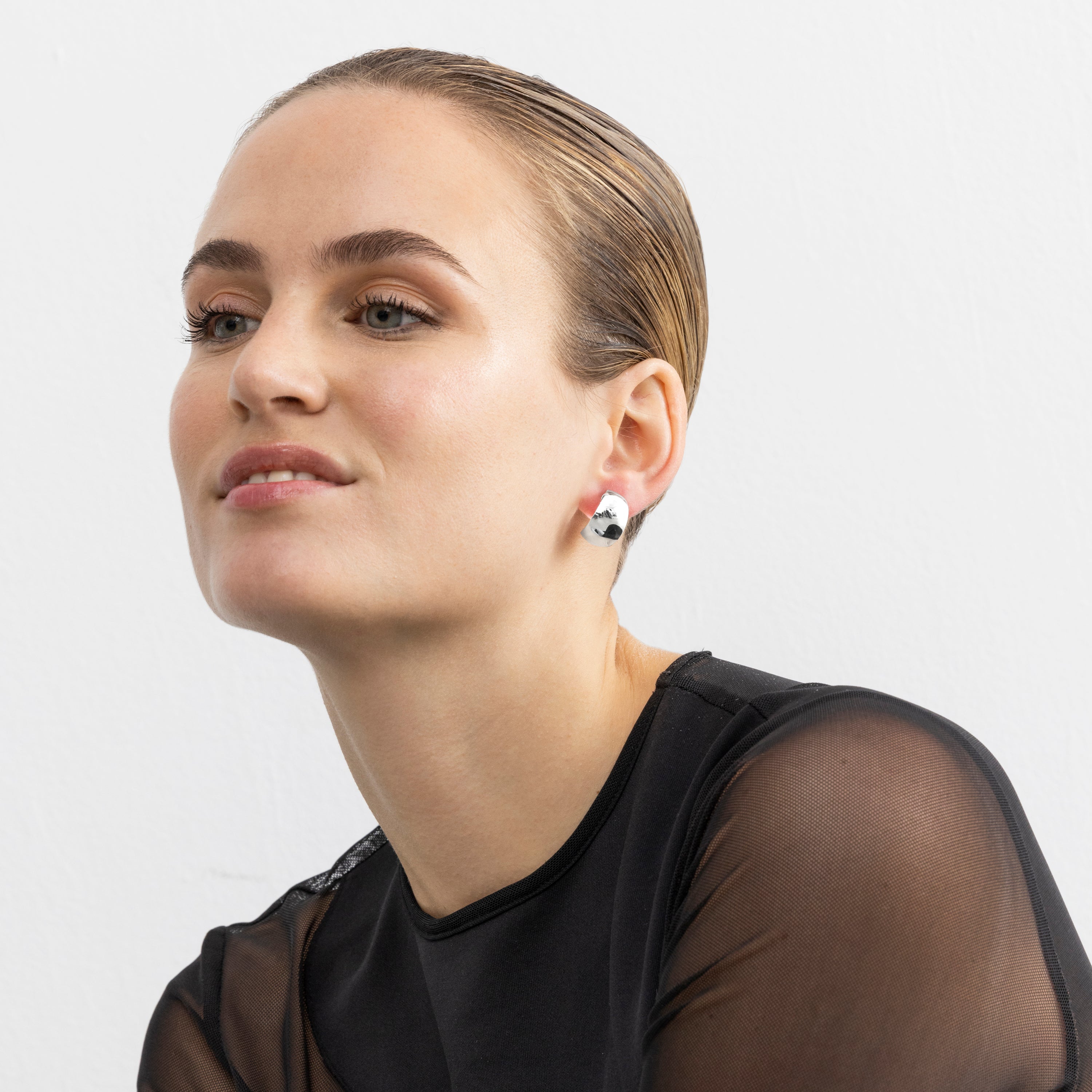 Pendientes con - acabado plata - Hellax