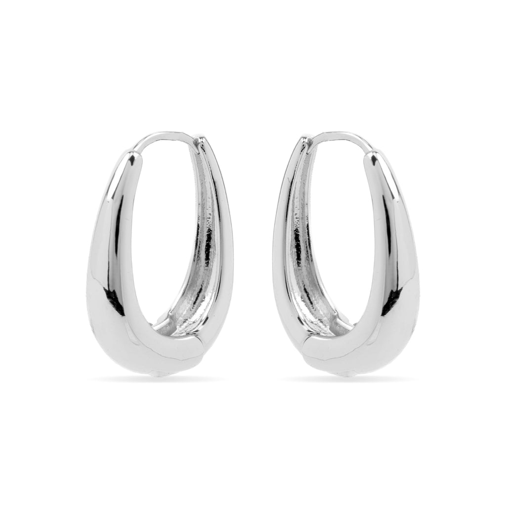 Pendientes con - acabado plata - Luya