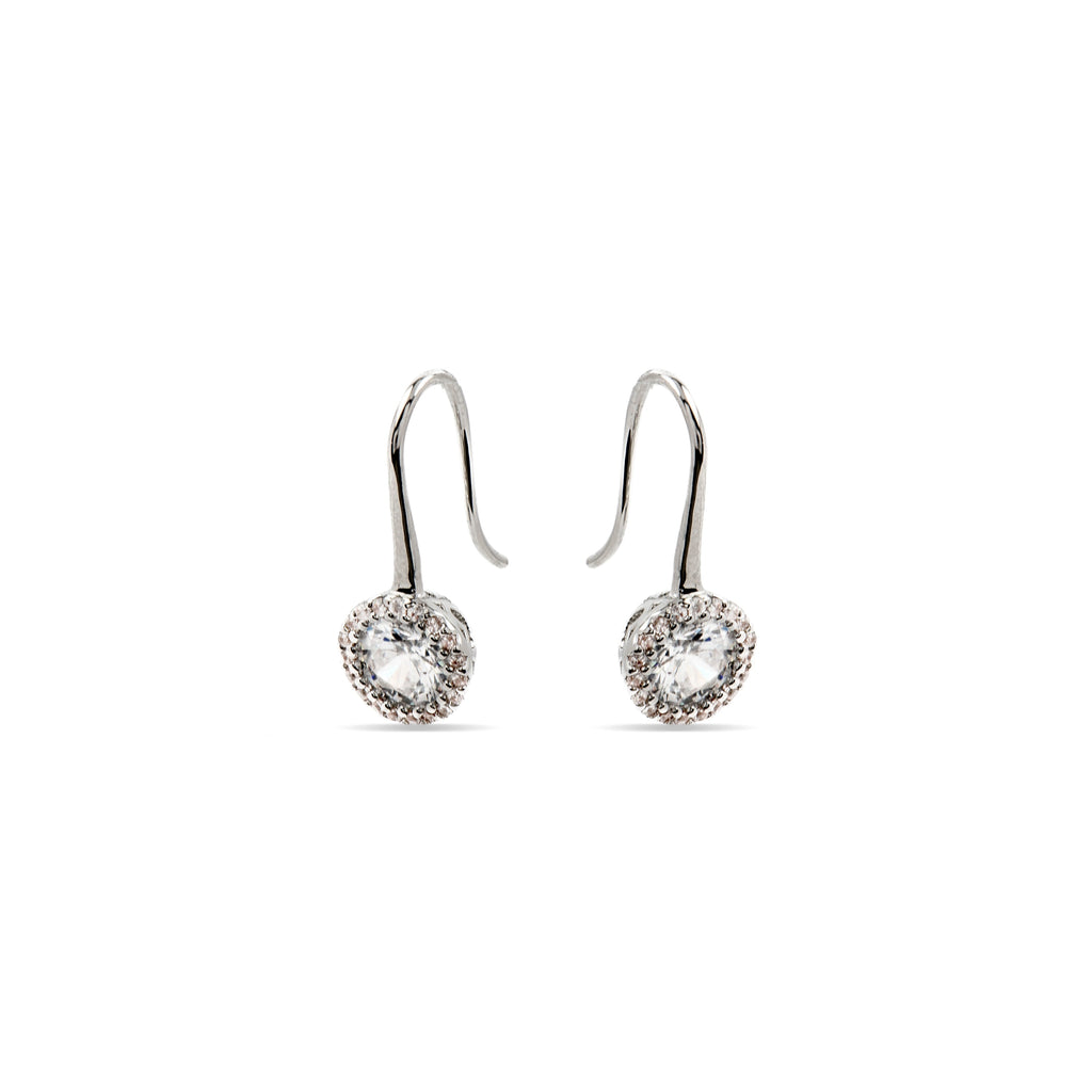 Pendientes con Circonita Brillante acabado plata - Tisab